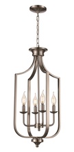 Trans Globe 11215 BN - 4LT FOYER PENDANT JAX MED-BN